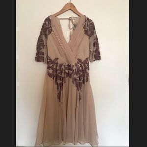 Asos lace appliqué midi dress